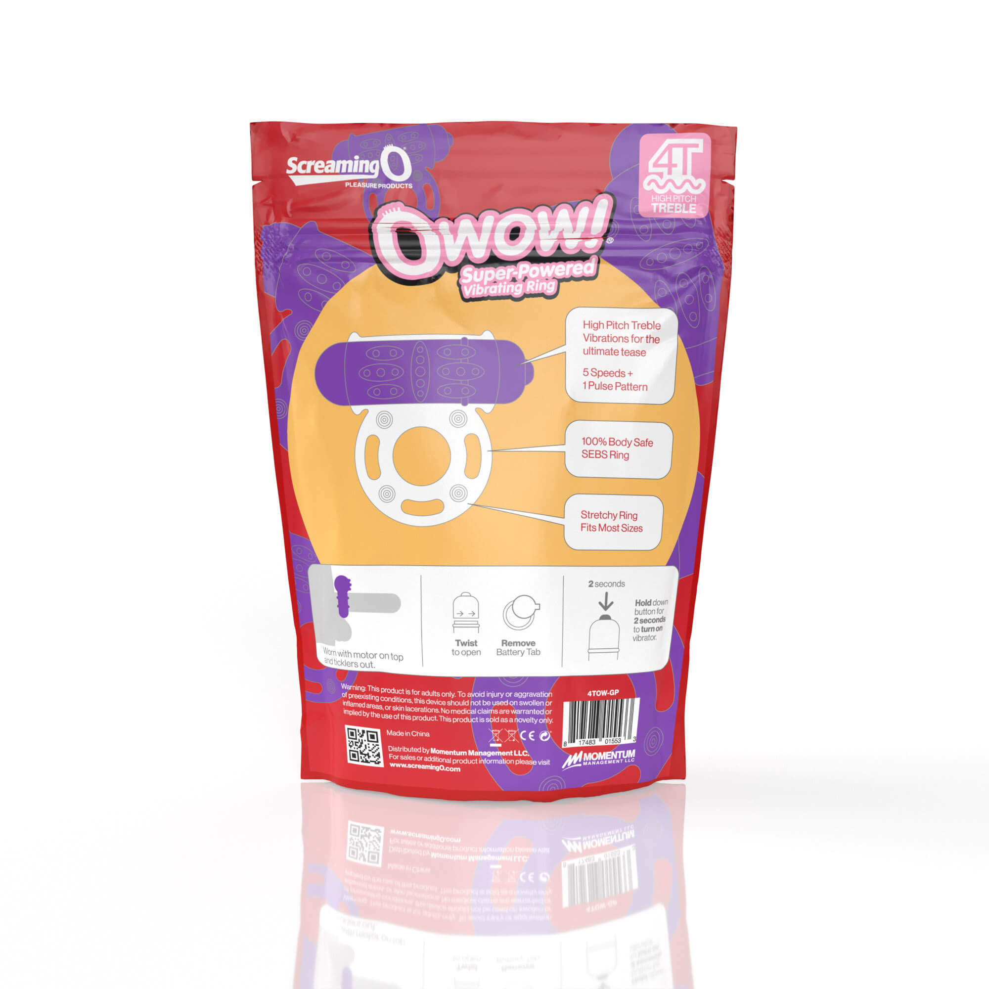 Screaming O® 4T - Tickle & Tease OWow® Vibrating Ring