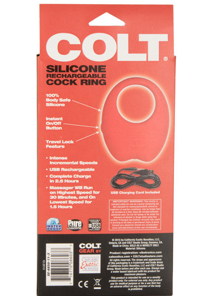 COLT Silicone Rechargeable Cock Ring