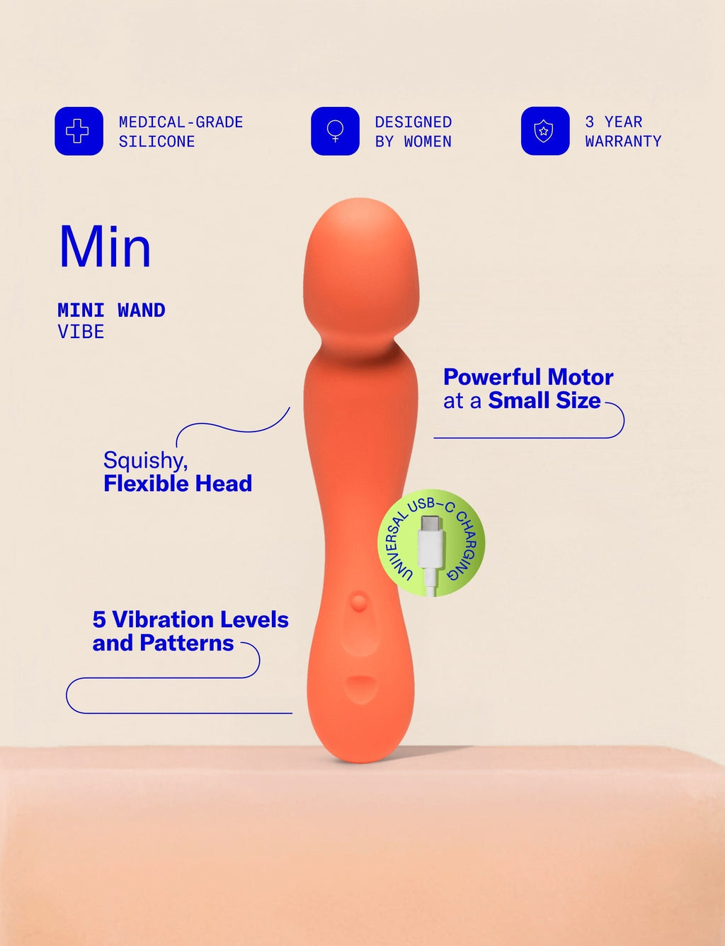 Min Mini Wand Vibrator