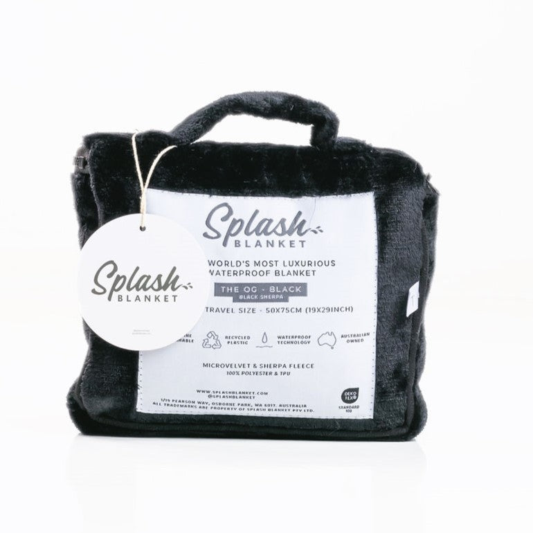 Waterproof Splash Blanket™ - Black on Black The OG