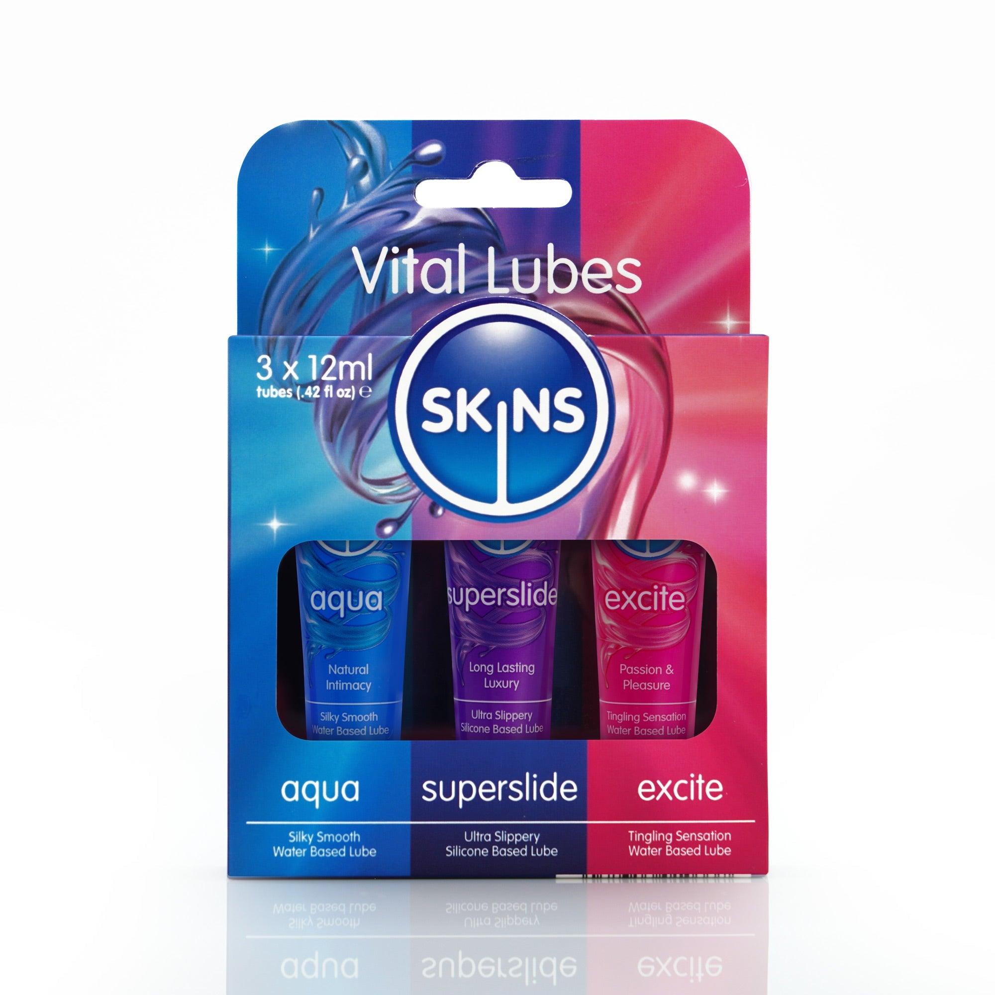 Skins Vital Lubes Sampler Tubes (3 x 12ml)