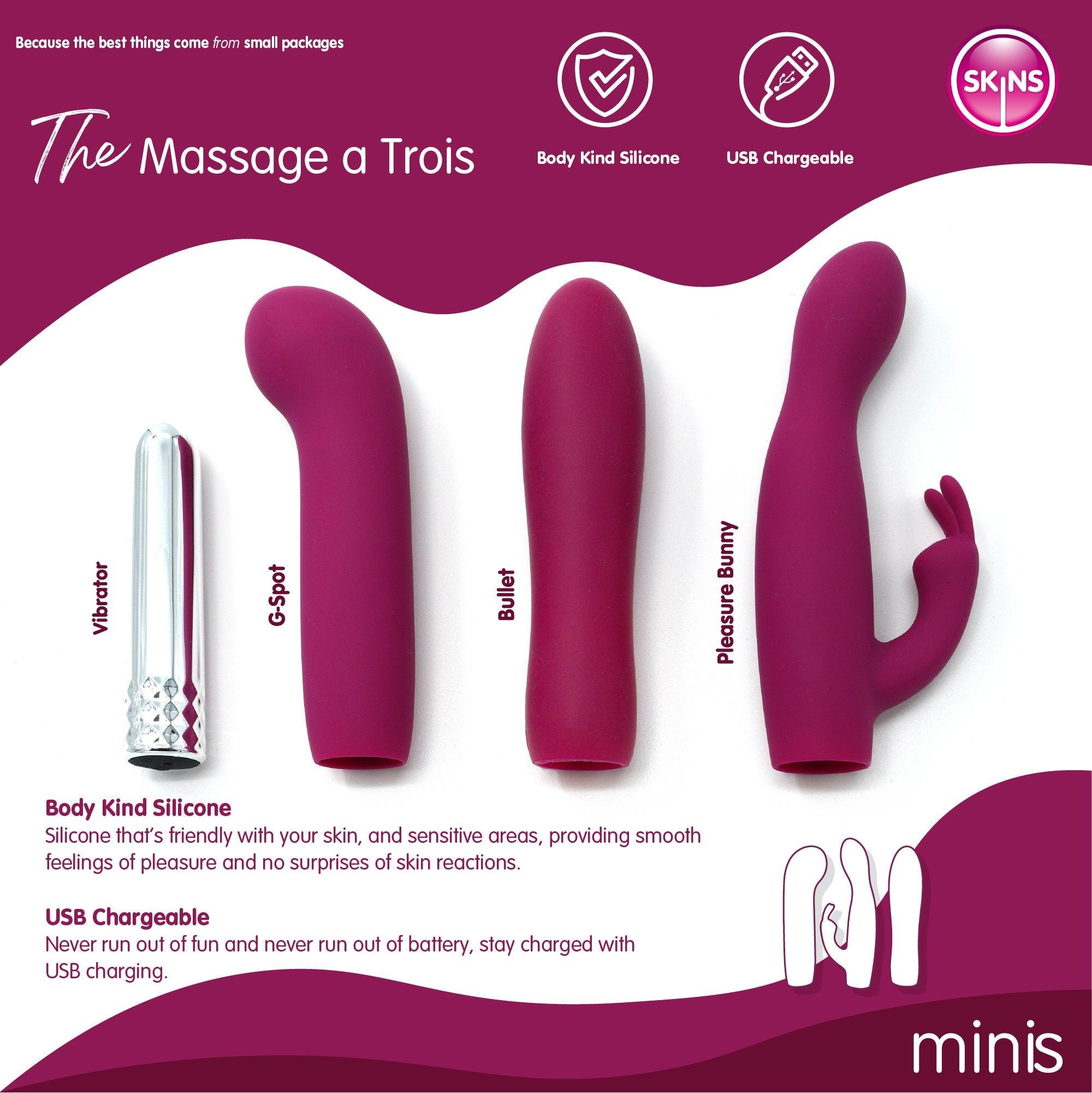 Skins Minis - Massage A Trois Sexual Play Toys
